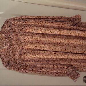 Long sleeved pink dress